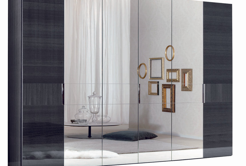 Alf Italia Montecarlo High Gloss/Mirror 6 Door Wardrobe