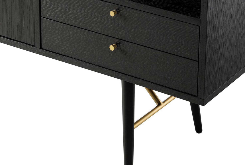 Barcelona Black and Copper Wooden Sideboard