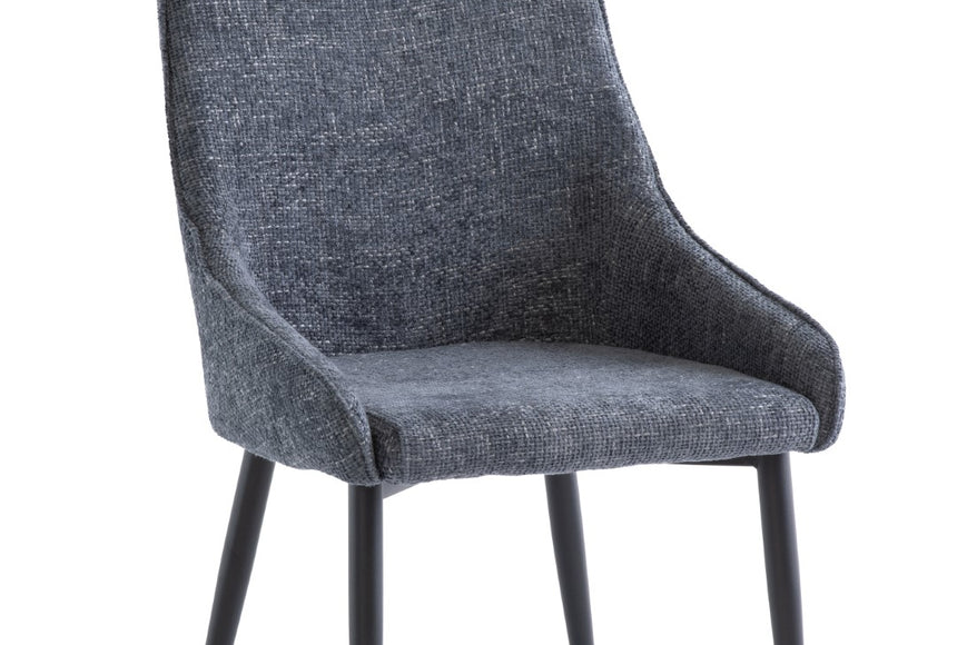 Charlo Deep Blue Fabric Dining Chair