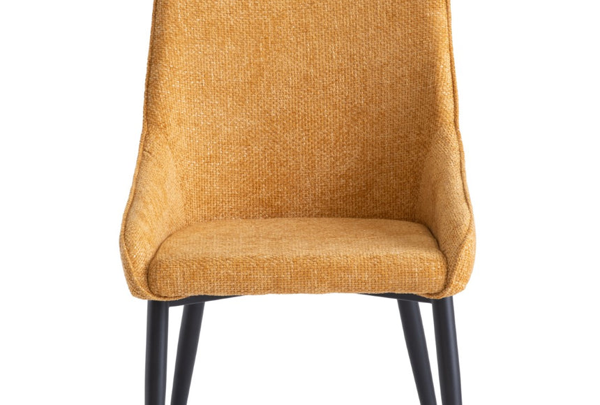 Charlotte Mustard Fabric Dining Chair