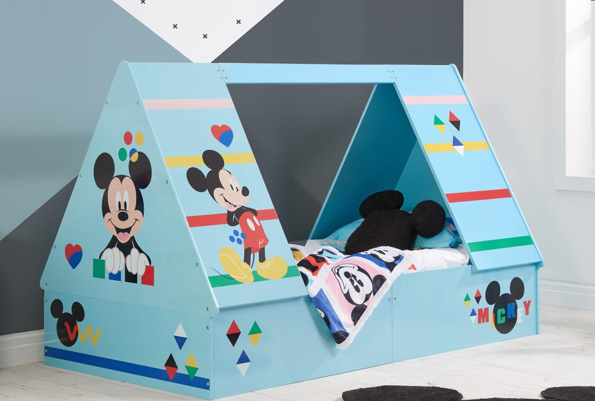 Disney Mickey Mouse Blue 3ft Single Tent Bed