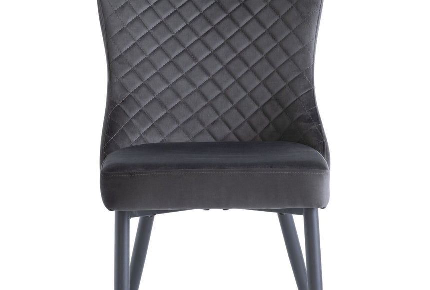 Hadley Graphite Velvet Dining Chair