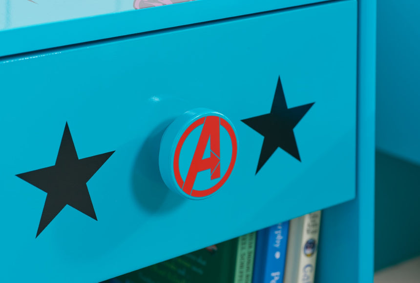 Marvel Avengers Blue MDF Bedside Table