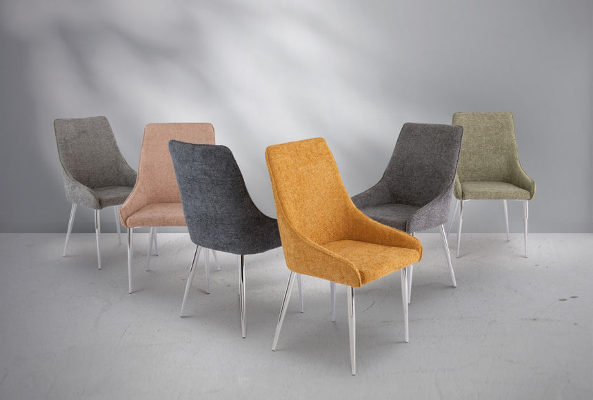 Rhone Graphite Fabric Dining Chair