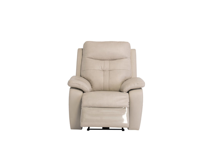 Sophia Light Stone Leather Electric Recliner Armchair