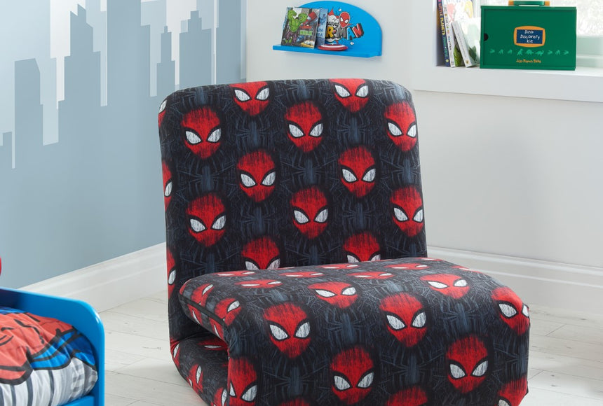 Spider-man Black Fabric Fold Out Bed Chair