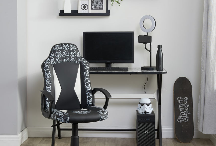 Stormtrooper Patterned Faux Leather Gaming Chair