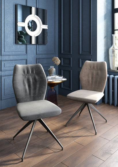 Fairmont Sena Dark Grey Velvet Dining Chair