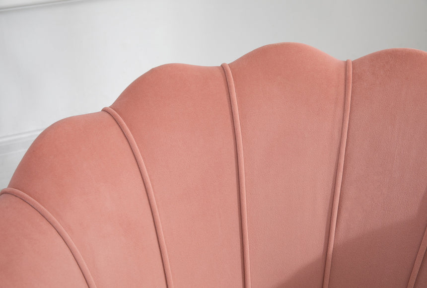 Ariel Coral Fabric Armchair