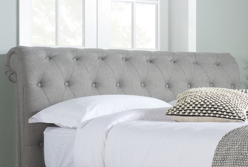 Birlea Castello 5ft Kingsize Grey Fabric Side Ottoman Bed