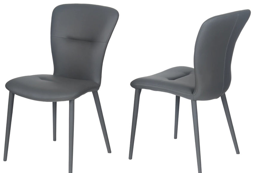 Cavello Grey Faux Leather Dining Chair