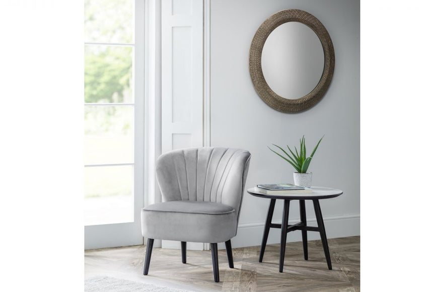 Coco Grey Velvet Accent Chair