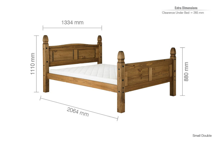 Corona Pine 5ft Kingsize Double High End Bed