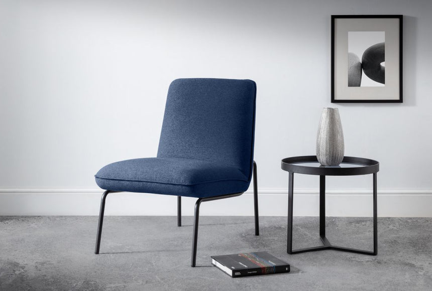 Dali Blue Fabric Chair