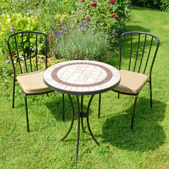Henley 60cm Ceramic Round Bistro Table