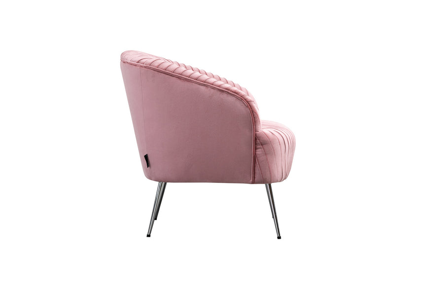 Layla Pink Fabric Armchair