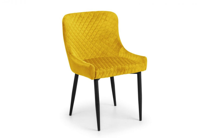 Luxe Mustard Velvet Dining Chair