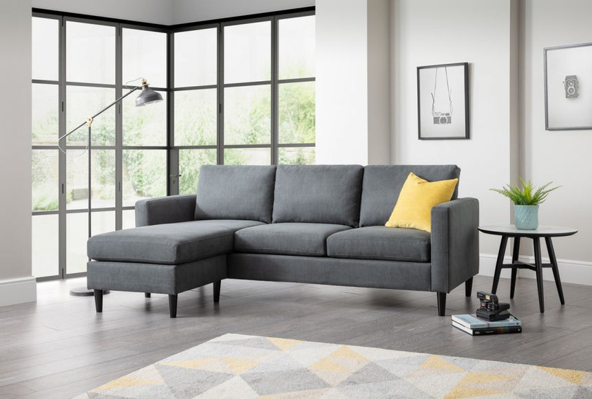 Marant Grey Fabric Corner Sofa