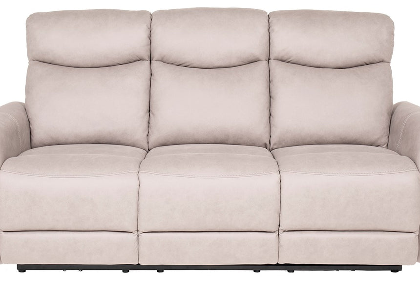 Mortimer Taupe Fabric 3 Seater Electric Recliner Sofa