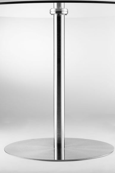 Julian Bowen Milan 120cm Round Glass Pedestal Dining Table