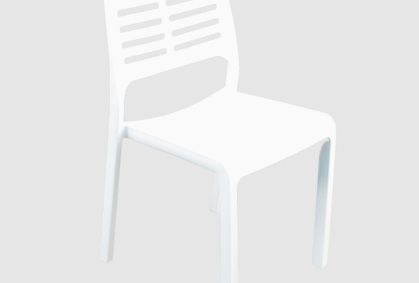 Mistral White Plastic Chair Pack of 2