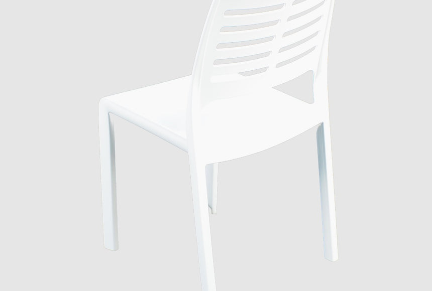 Mistral White Plastic Chair Pack of 2