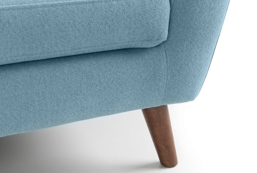 Monza Blue Fabric Compact Retro Chair