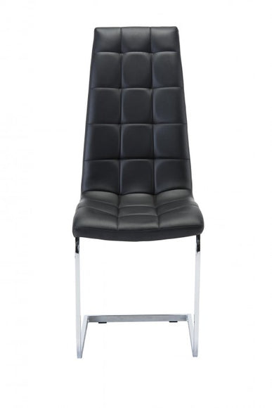 Moreno Black Faux Leather Dining Chair