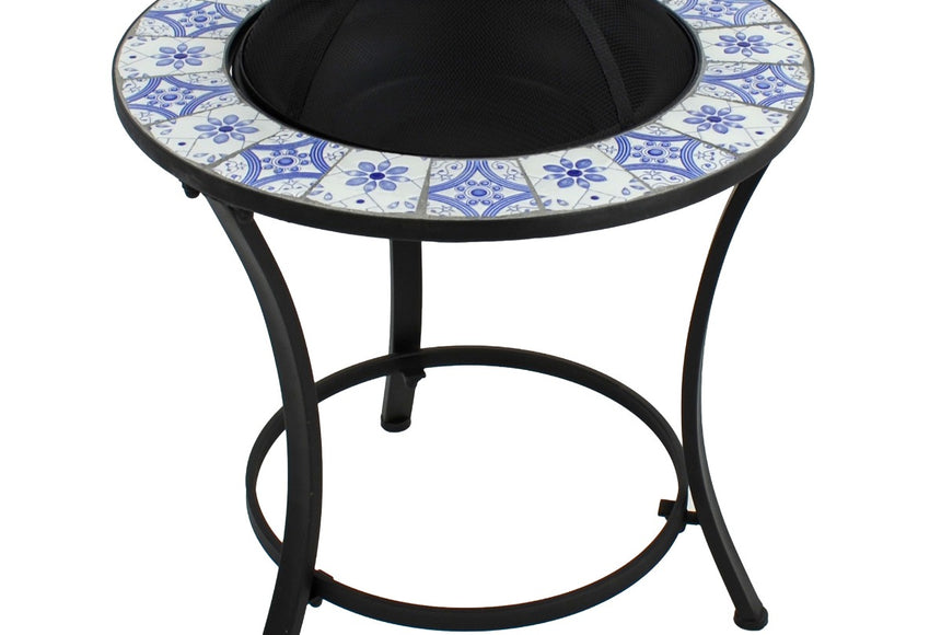 Nassau Ceramic Round Fire Pit Table