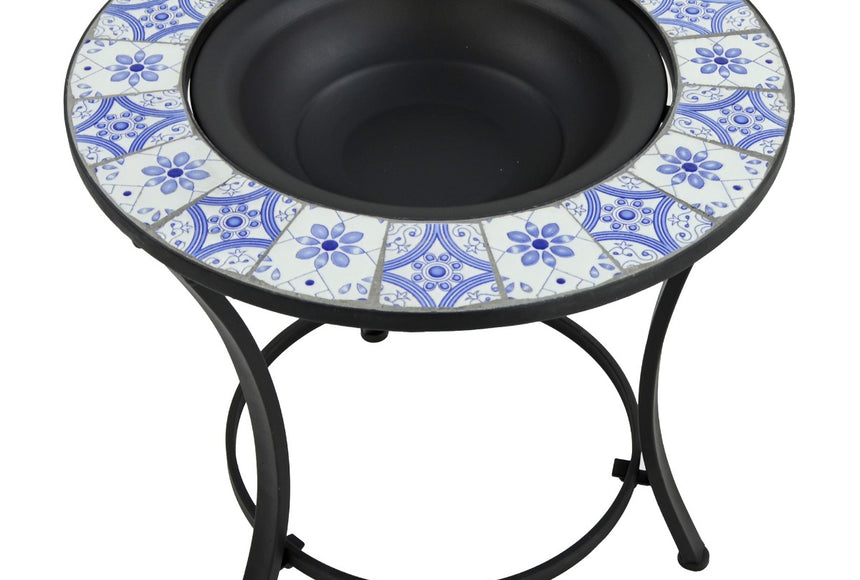 Nassau Ceramic Round Fire Pit Table