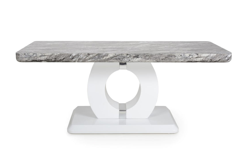 Neptune Marble Effect Top High Gloss Grey-White Coffee Table