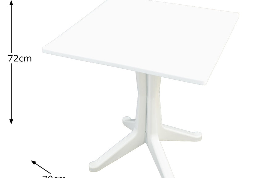 Ponente White Plastic 4 Seat Set with Eolo Chairs