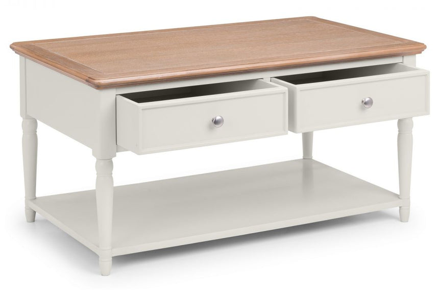 Provence Grey Oak 2 Drawer Coffee Table