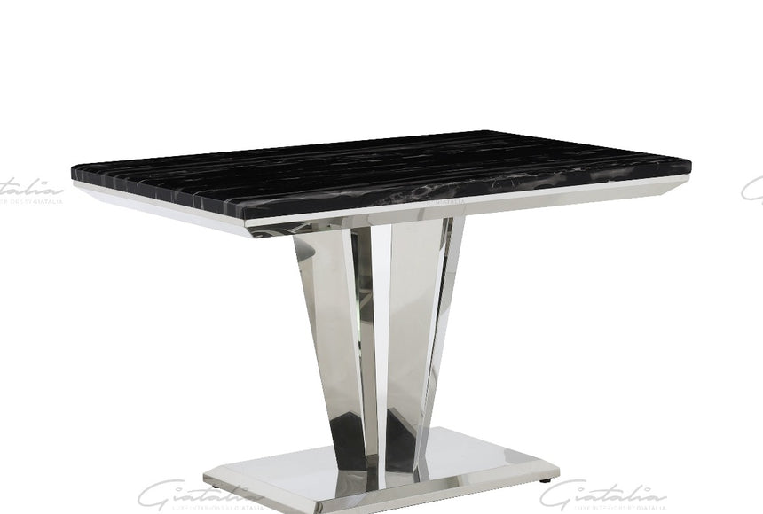 Riccardo 120cm Black Marble Rectangle Table