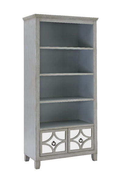 Russell Silver Wooden 2 Drawer Bookcase