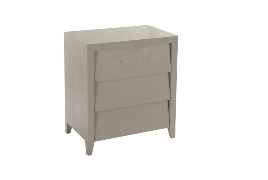 RV Astley Amato Ceramic Grey Wooden Chest of 3 Drawers