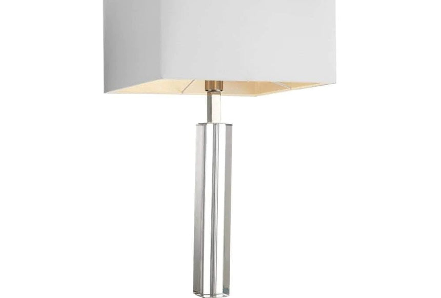RV Astley Hades Nickel Finish With Crystal Table Lamp