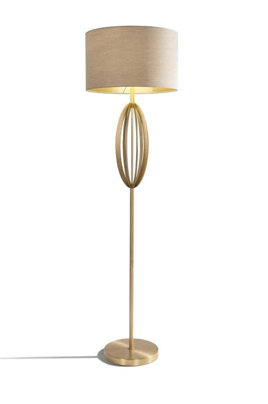 RV Astley Olive Antique Brass Floor Lamp