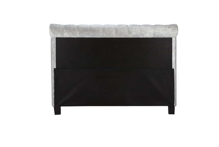Sienna Steel Crushed Velvet 4ft Small Double Bed