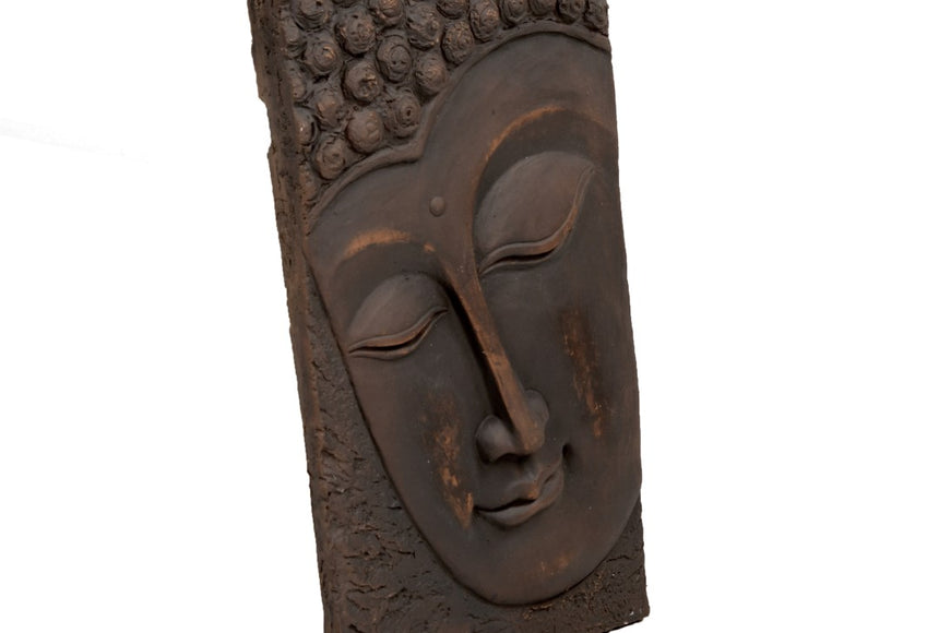 Buddha Plaque Portrait Bronze Effect